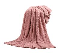 Ewleguzka Boho Crochet Throw Blanket for Couch Sofa Chair Bed Decoration, Gift Idea for Girlfriend Mom Birthday, Soft Warm Cozy Light Weight,0- Pink,150x200cm