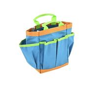 Ewleguzka Garden Tool Storage Tote Bag with Multiple Pockets, Heavy Duty Canvas Gardening Caddy with Handle and Shoulder Strap, Portable Planting Organiser for Outdoor Yard Work