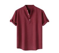 Ewleguzka Men's Summer Shirts Short Sleeve Casual Shirts Holiday Beach Shirt Button Down Cuban Shirts Wrinkle-Free Shirts Summer Shirts Men's Retro Shirts Casual Beach Tops with Pocket