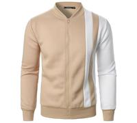 Ewleguzka Men's Training Track Top Basic Casual Shirt Outdoor Hiking Sports Jacket Premium Track Jacket - Slim Fit Side Taping Sportswear Urbanwear Streetwear Top