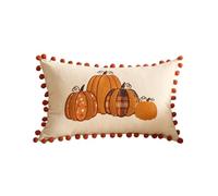Ewleguzka Orange Pumpkin & Maple Leaves Cushion Cover, Autumn Fall Decor for Sofa Living Room, Farmhouse Hello Pumpkin Thanksgiving Decorative Pillowcase (A1 30x50cm)