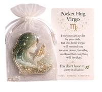 Ewleguzka Pocket Hug Zodiac Resin Ornament, Horoscope Astrology Keepsake, Make a Great for Birthday for Friend Her Him by Star Sign Symbol