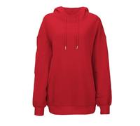 Ewleguzka Travel Hoodie with Eye Mask Built In,Comfrt Airplane Wearable Blanket Hoodie for Adults Men Women 4 Pockets Red