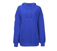 Ewleguzka Travel Hoodie with Eye Mask Built In,Comfrt Airplane Wearable Blanket Hoodie for Adults Men Women 4 Pockets Blue