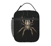 EWMAR Scary Spider Print Oxford Cloth Portable Insulated Lunch Box Carry Food In Offices Lunchbag