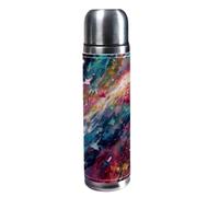 ewndhtse 500ml Stainless Steel Insulated Cup Leak Proof Insulation Abstract Flow Starry Sky Night Print