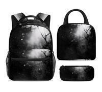 ewndhtse School Backpack Set with Lunch Bag Pencil Case, 3 Pcs School Bookbags Set Travel Rucksack Casual Daypack for Teens Girls Boys Primary Junior Middle - Spiderweb on Tree