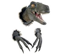 EWOKE 3D Wandhalterung Dinosaurier Büste Skulptur Dinosaurier Wandbefestigter Kopf Wandgebrochener Bursting Hanging (blue)