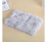 Ewolee Dog Blanket, Super Soft Warm Fluffy Pet blanket, Shaggy Faux Fur Pet Snuggle Blanket Washable Sleep Bed Mat for Small Medium Large Dogs and Cats (Large, Light Grey)