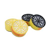 Ewolee Gas Mask Filter, 4Pcs Respirator Filters, Replacement Filter Box Cartridges for Chemical Spray Paint Dust Gas Face Respirator Mask