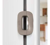Ewolee Refrigerator Lock, Fridge Freezers Door Lock with Strong Adhesive, Double Buttons Design Kid Child Baby Safety Locks for Home Kitchen (Grey)