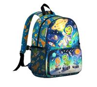 Ewozet Toddler Backpack for Boys Girls ages 3-5 4-6 5-7, Lightweight Small Kindergarten Daycare, Cute Preschool Bookbag, Dinosaur Astronaut Space Theme, One Size