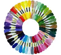 Ewparts 50 Colours Embroidery Thread Set, 8 Metres, 6 Thread, Emboidary Floss Cotton Bracelets, Knotting, Embroidery Thread for Friendship Bracelets, Embroidery Thread Kit, Bracelet Cord