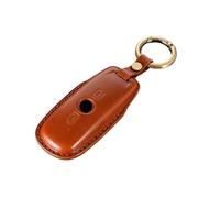 EWQPHLS Motorcycle Key Case Shell Cover Compatible for GL1800 Gold Wing GoldWing 2018 2019 2020 Genuine Leather(Brown)
