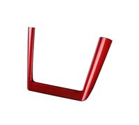 EWQPHLS Real Hard Carbon Fiber Compatible for Tesla Model 3 2024 Charging Frame Trim Cover Car Interior Accessories(Red Carbon Fiber)