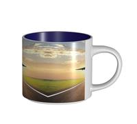 EWQrtyy Airplane Printing Large-Capacity Ceramic Mugs, Practical Cups for Cafés & Offices, Comfortable Handle,Stable Base