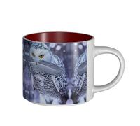 EWQrtyy Arctic Owl Printing Large-Capacity Ceramic Mugs, Practical Cups for Cafés & Offices, Comfortable Handle,Stable Base