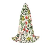 EWQrtyy Beautiful Flowers Printing Hooded Cape For Teenagers,Halloween Hooded Cape For Teenagers