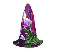 EWQrtyy Beautiful Purple Butterfly Floral Printing Hooded Cape For Teenagers,Halloween Hooded Cape For Teenagers