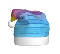 EWQrtyy Colorful Rainbow Stripe Printing Community Gatherings Christmas Hats For Unisex Adults Women Men Stage Performances Holiday Joy