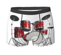 EWQrtyy Cool Drum Set Printing Super Soft Men'S Boxer Briefs,S-2xl Breathable Underwear With Moisture Wicking,Quick Dry Fabric Black
