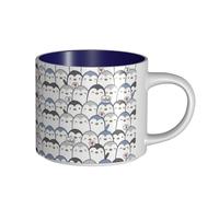 EWQrtyy Cute Penguin Printing Large-Capacity Ceramic Mugs, Practical Cups for Cafés & Offices, Comfortable Handle,Stable Base