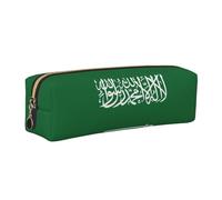 EWQrtyy Flag of Saudi Arabia Printing School Leather Pen Pencil Case,Zip Pouch,Accessories Holder, Stationery Bag,Back to School Gift