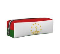 EWQrtyy Flag of Tajikistan Printing School Leather Pen Pencil Case,Zip Pouch,Accessories Holder, Stationery Bag,Back to School Gift