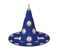 EWQrtyy Flag Of Virginia Printing 1 Piece Cosplay Witch Hat Halloween Witch Hat Witch Costume Accessory For Halloween Party