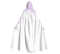EWQrtyy Framing Lilac Flowers In Blossom Printing Cloak, Adult Halloween Hooded Cloak For Costume Parties,Carnival Party Supplies With Large Hood