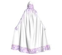 EWQrtyy Framing Lilac Flowers In Blossom Printing Cloak, Adult Halloween Hooded Cloak For Costume Parties,Carnival Party Supplies With Large Hood
