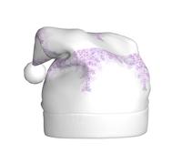 EWQrtyy Framing Lilac Flowers In Blossom Printing Community Gatherings Christmas Hats For Unisex Adults Women Men Stage Performances Holiday Joy