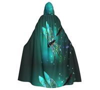 EWQrtyy Galaxy Animal Dragonfly Printing Cloak, Adult Halloween Hooded Cloak For Costume Parties,Carnival Party Supplies With Large Hood