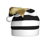 EWQrtyy Gold Heart Stripe Printing Community Gatherings Christmas Hats For Unisex Adults Women Men Stage Performances Holiday Joy