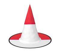 EWQrtyy Indonesian Flag Printing 1 Piece Cosplay Witch Hat Halloween Witch Hat Witch Costume Accessory For Halloween Party