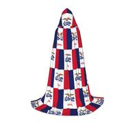 EWQrtyy Iowa State Flag Printing Hooded Cape For Teenagers,Halloween Hooded Cape For Teenagers