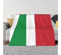 EWQrtyy Italian Flag Printing Ultra Soft Micro Fleece Blanket, Anti Pilling Flannel Blankets For Bed Sofa,Foldable 2 Sizes