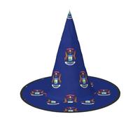 EWQrtyy Michigan State Flag Printing 1 Piece Cosplay Witch Hat Halloween Witch Hat Witch Costume Accessory For Halloween Party
