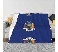EWQrtyy New York Flag Printing Ultra Soft Micro Fleece Blanket, Anti Pilling Flannel Blankets For Bed Sofa,Foldable 2 Sizes