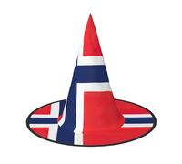 EWQrtyy Norwegian Flag Printing 1 Piece Cosplay Witch Hat Halloween Witch Hat Witch Costume Accessory For Halloween Party