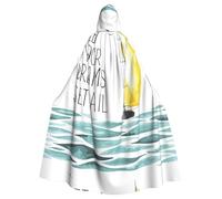 EWQrtyy Quotes Let Your Dreams Set Sail Printing Cloak, Adult Halloween Hooded Cloak For Costume Parties,Carnival Party Supplies With Large Hood