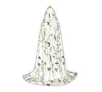 EWQrtyy Season Watercolors Of Herbs Flowers Printing Hooded Cape For Teenagers,Halloween Hooded Cape For Teenagers