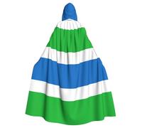 EWQrtyy Sierra Leone Flag Printing Cloak, Adult Halloween Hooded Cloak For Costume Parties,Carnival Party Supplies With Large Hood