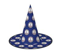 EWQrtyy Virginia State Flag Printing 1 Piece Cosplay Witch Hat Halloween Witch Hat Witch Costume Accessory For Halloween Party