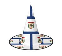 EWQrtyy West Virginia State Flag Printing 1 Piece Cosplay Witch Hat Halloween Witch Hat Witch Costume Accessory For Halloween Party