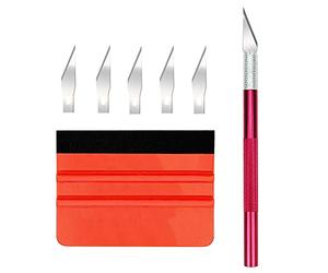 Ewrap Car Wrap Vinyl Tools Window Tint Film Kit Includes Felt Edge Squeegee and Trim Tool, for Adhesive Vinyl, Window Film, Glass Decals, Contact Paper, Craft Work