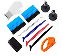 Ewrap Complete Window Tint Film Installation Tool Kit Vinyl Wrap Application Kit Include Felt Squeegee, Fabric Felts, Micro Squeegee, Vinyl Magnet Holders, Work Gloves