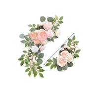 EWUHYFP Artificial Flower Vines 2Pcs Artificial Wedding Arch Flowers Kit Garlands Silk Peony Flower Swag Welcome Sign Floral For Ceremony Party Spring(02 pink)