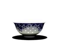 EWUHYFP Ceramic Rice Bowl Exquisite Flower Pattern Blue and White Porcelain Bowls Under Glazed Small Soup Tablewear