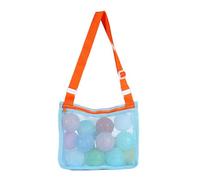 EWUHYFP Mesh Beach Bag Beach Mesh Hollow Bag Sand Totes Shell Collecting Little Girls Boys Vacation Playing Lightweight Shoulder(Blue)